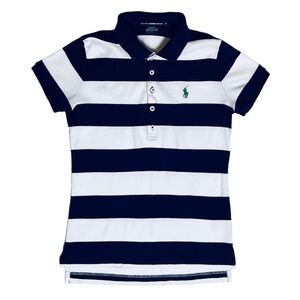 Slim Fit Striped Polo Shirt for Women